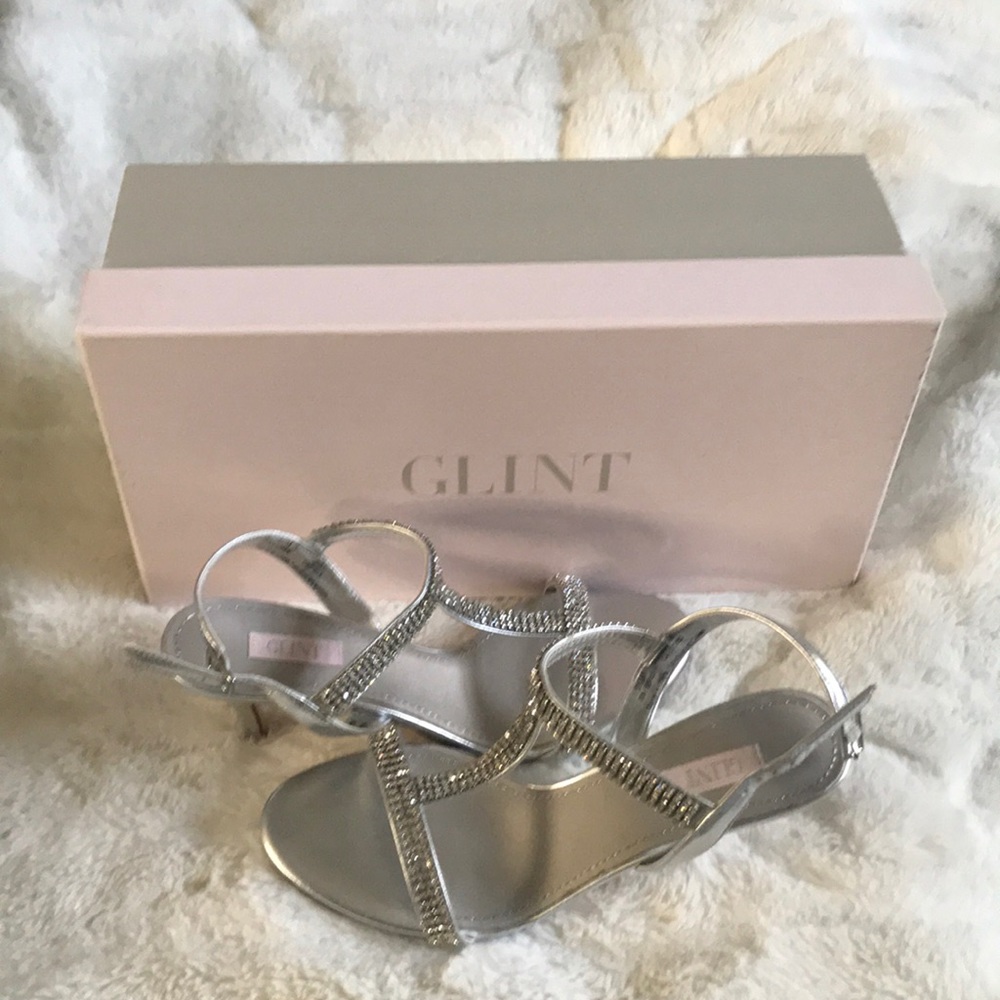 Glint silver/diamonds sandals 5 1/2